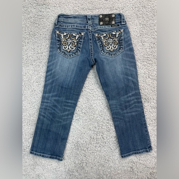 Miss Me Jeans Womens 25 Signature Cuffed Capri Style # JP5395P2 Pedal Pushers - Picture 4 of 6